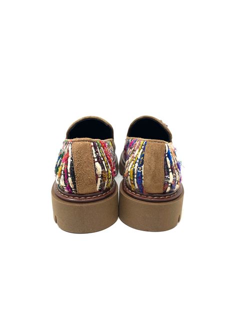 Mocassino donna multicolor IL LACCIO | 26316TEXTABRIG